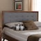 Baxton Studio Sarine Light Grey Walnut Finished Wood Full Size Headboard 156-9434 - alternate 2